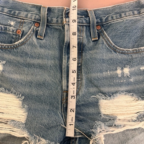 Levi’s genuine 501 Denim frayed distressed Shorts Sz 27 - Picture 11 of 12